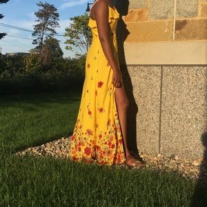 Yellow Floral Dress